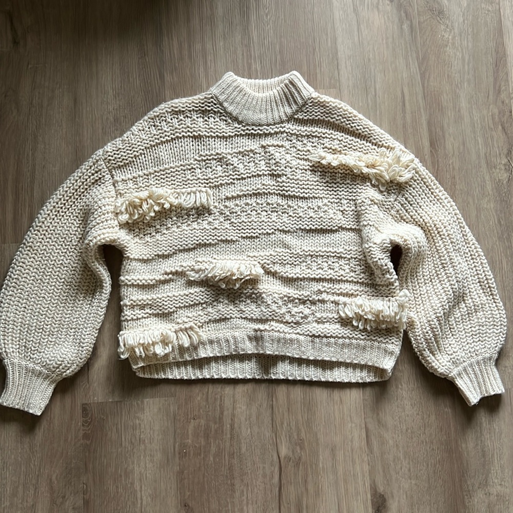 Chunky cream sweater.